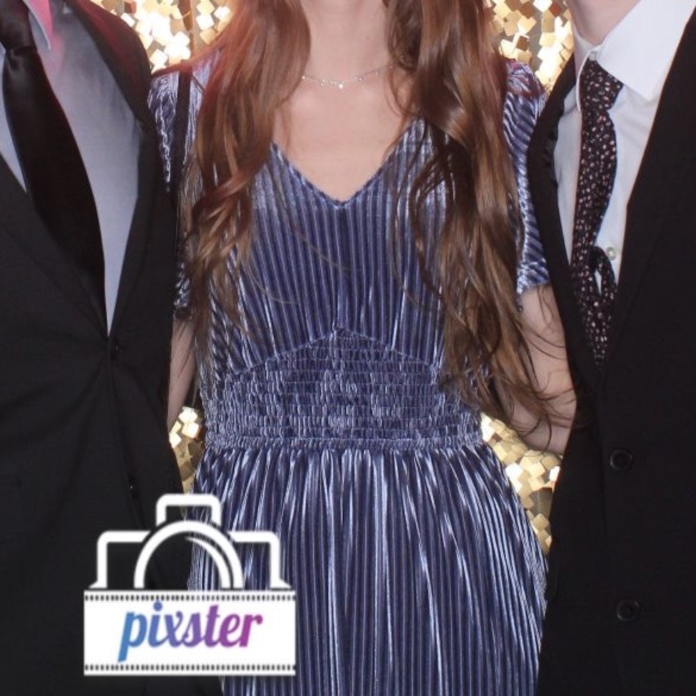 Navy velvet dress
